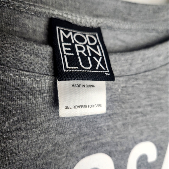 Modern lux women's XL Blessed Gray Loose Fit Flowing t-shirt - Picture 2 of 4